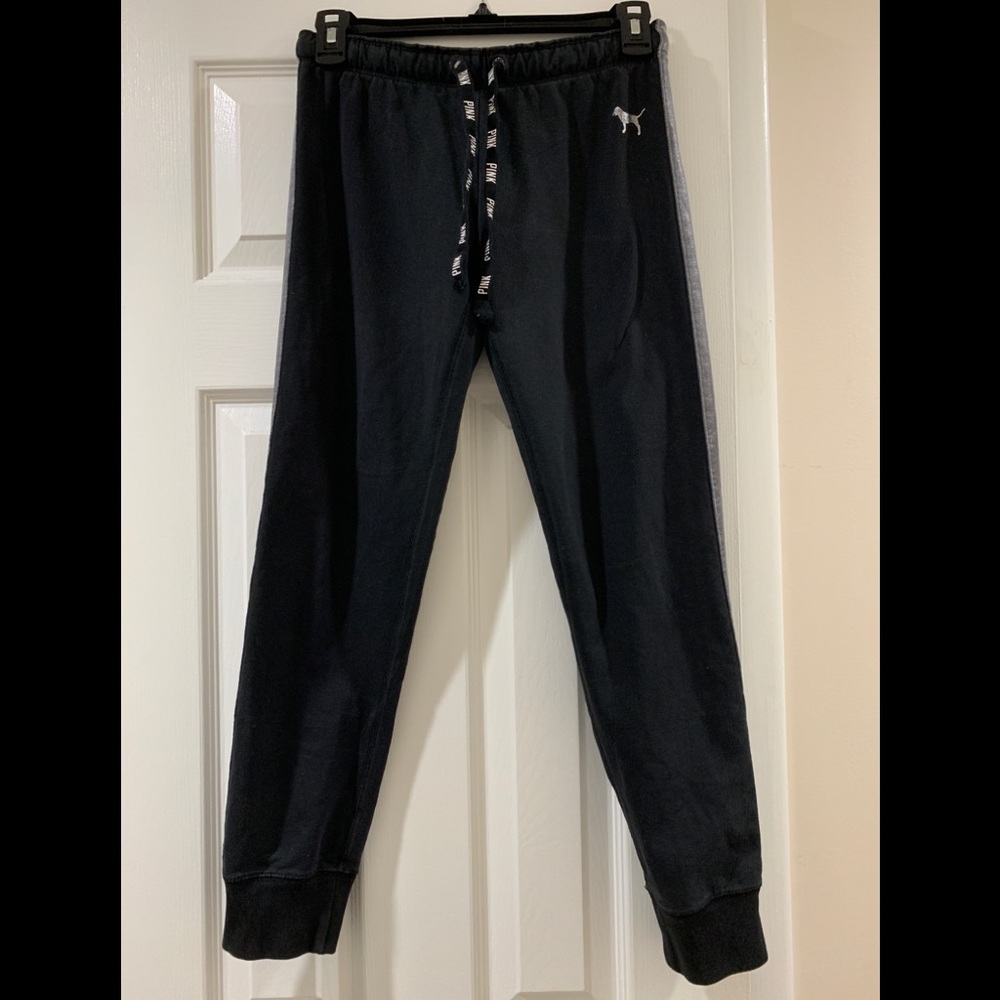 VS Pink- Black/Silver Sweatpants